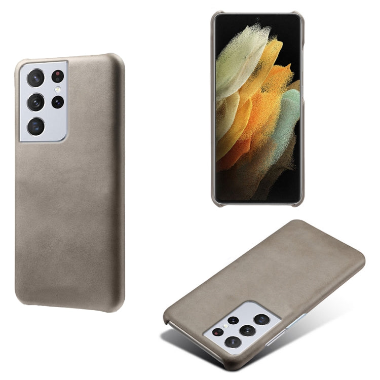 For Samsung Galaxy S21 Ultra 5G Calf Texture  PC + PU Phone Case