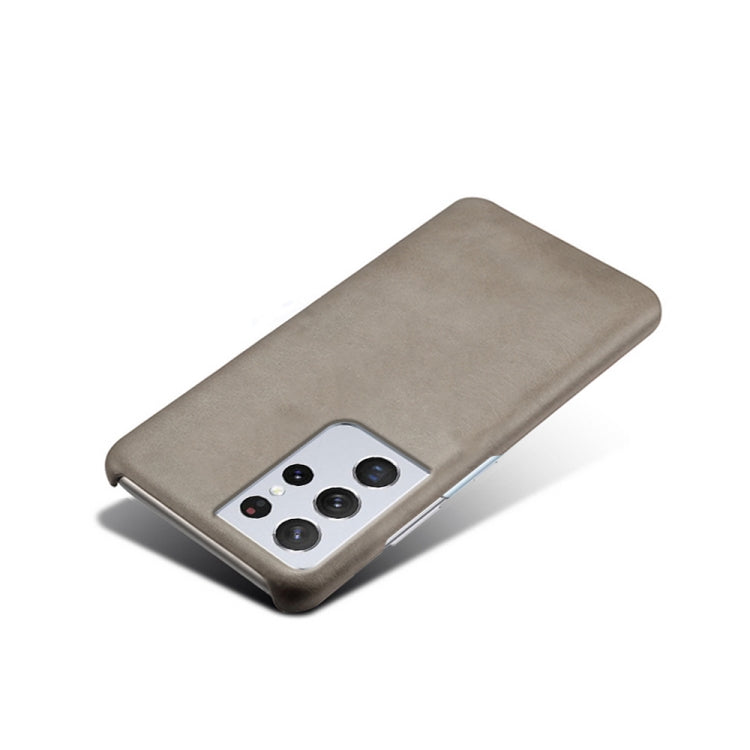 For Samsung Galaxy S21 Ultra 5G Calf Texture  PC + PU Phone Case