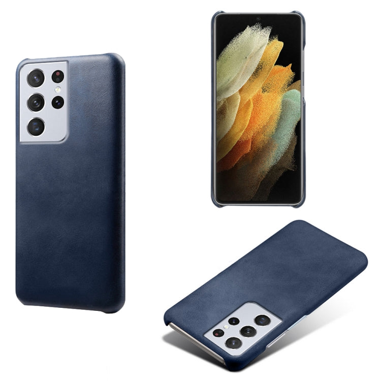 For Samsung Galaxy S21 Ultra 5G Calf Texture  PC + PU Phone Case