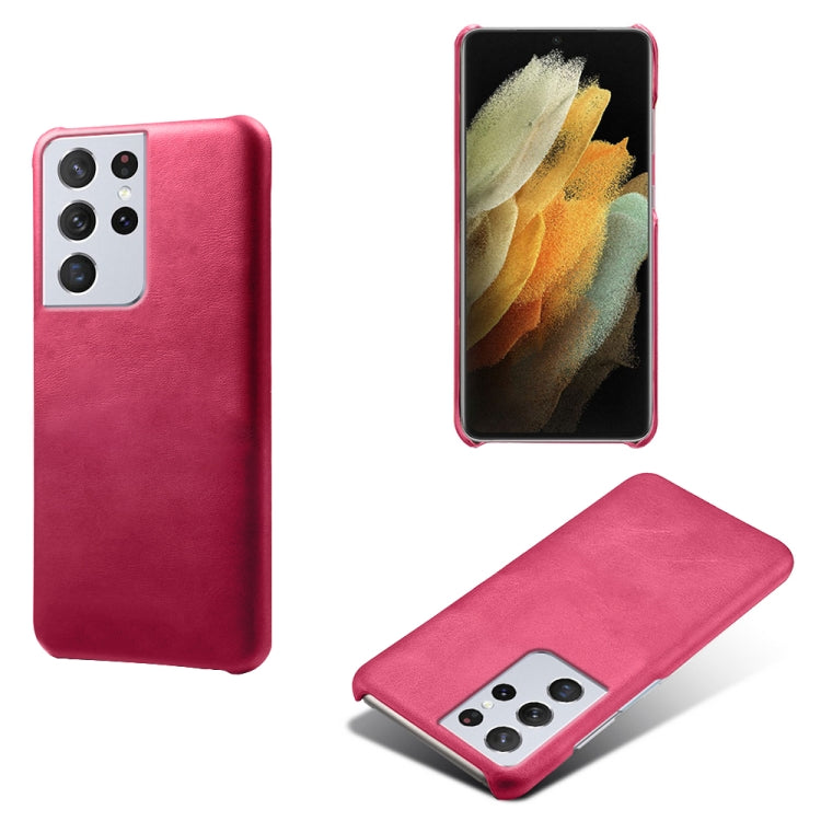 For Samsung Galaxy S21 Ultra 5G Calf Texture  PC + PU Phone Case