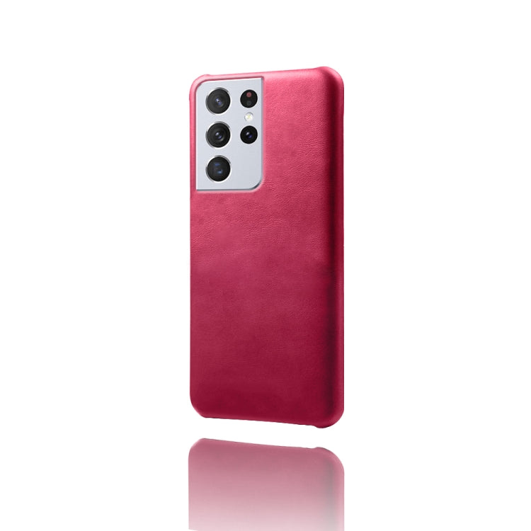 For Samsung Galaxy S21 Ultra 5G Calf Texture  PC + PU Phone Case