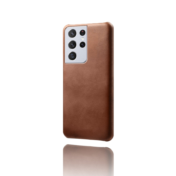 For Samsung Galaxy S21 Ultra 5G Calf Texture  PC + PU Phone Case
