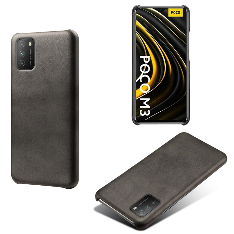 For Xiaomi Poco M3 Calf Texture PC + PU Phone Case