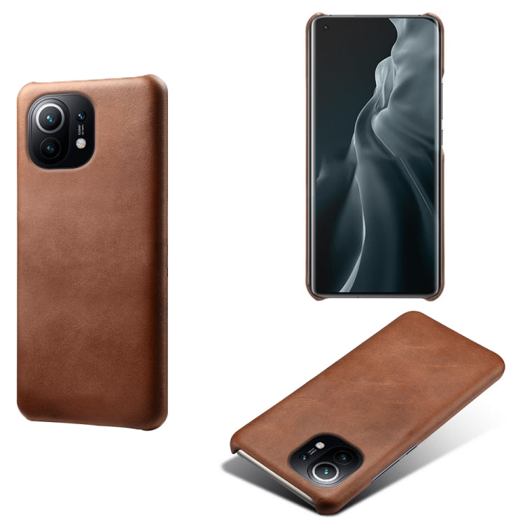For Xiaomi Mi 11 Calf Texture PC + PU Phone Case