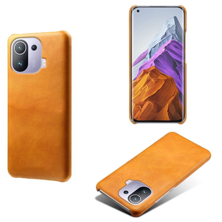 For Xiaomi Mi 11 Pro Calf Texture PC + PU Phone Case