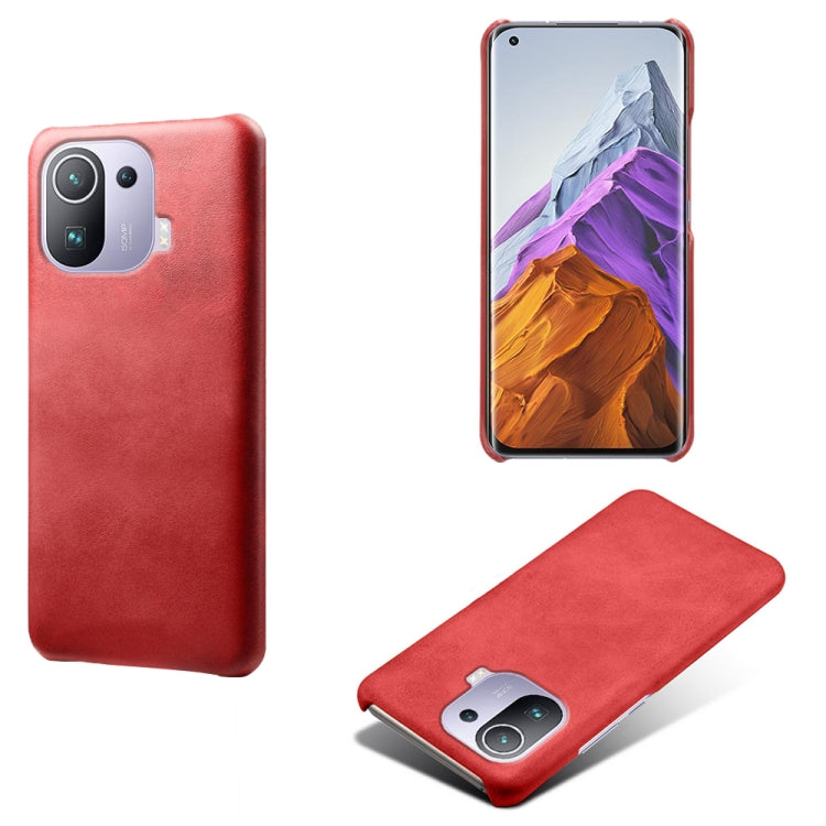 For Xiaomi Mi 11 Pro Calf Texture PC + PU Phone Case