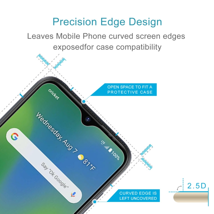 10 PCS 0.26mm 9H 2.5D Tempered Glass Film For Cricket Influence