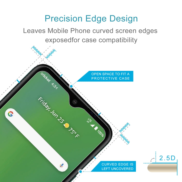 10 PCS 0.26mm 9H 2.5D Tempered Glass Film For Cricket Ovation 2