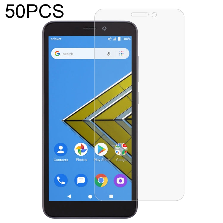50 PCS 0.26mm 9H 2.5D Tempered Glass Film For Cricket Icon