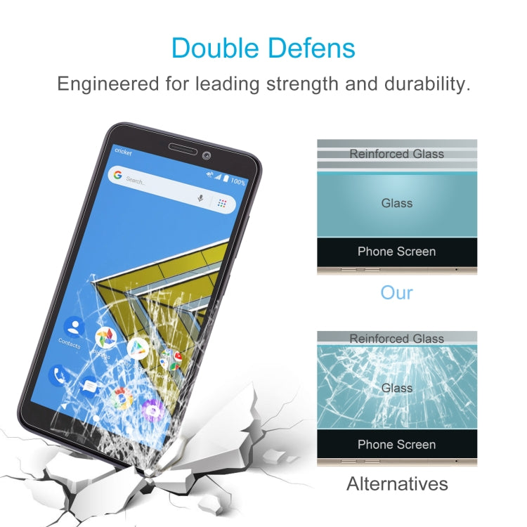 50 PCS 0.26mm 9H 2.5D Tempered Glass Film For Cricket Icon
