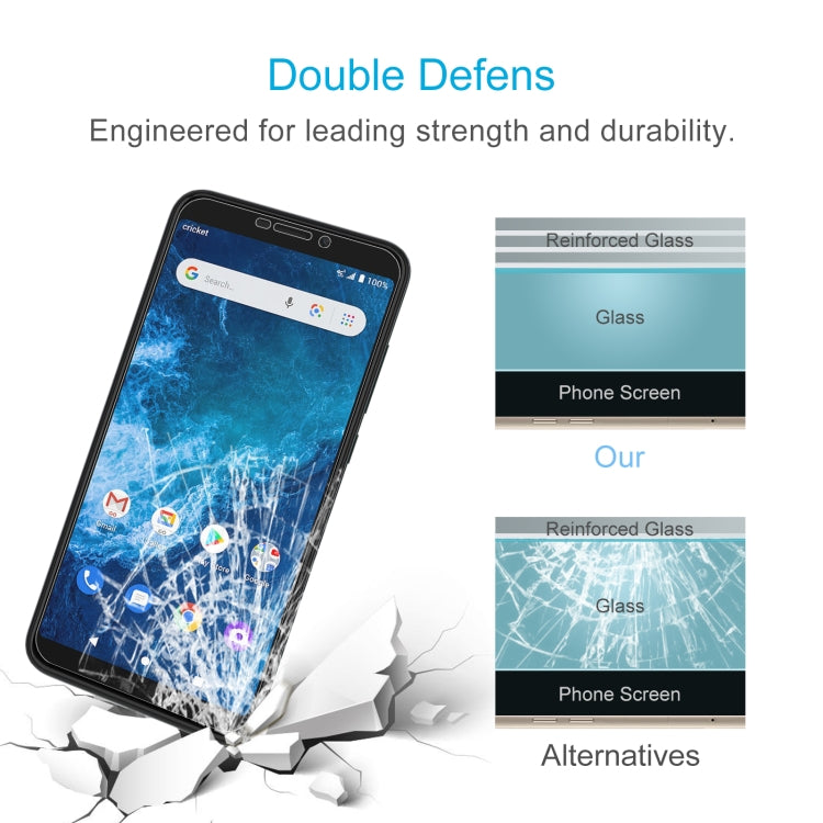 50 PCS 0.26mm 9H 2.5D Tempered Glass Film For Cricket Icon 2