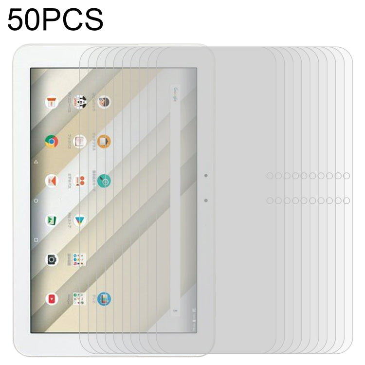 50 PCS 0.26mm 9H 2.5D Tempered Glass Film For Kyocera au Qua Tab QZ10