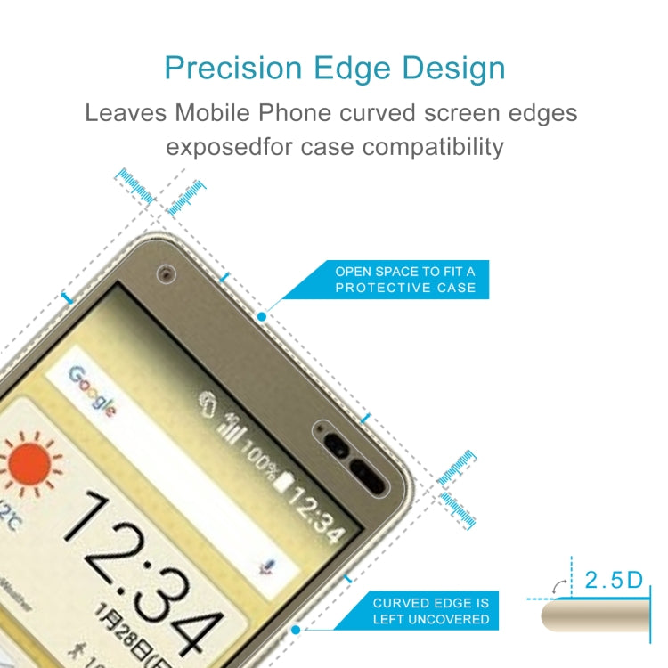 50 PCS 0.26mm 9H 2.5D Tempered Glass Film For Kyocera Basio 3 KYV43