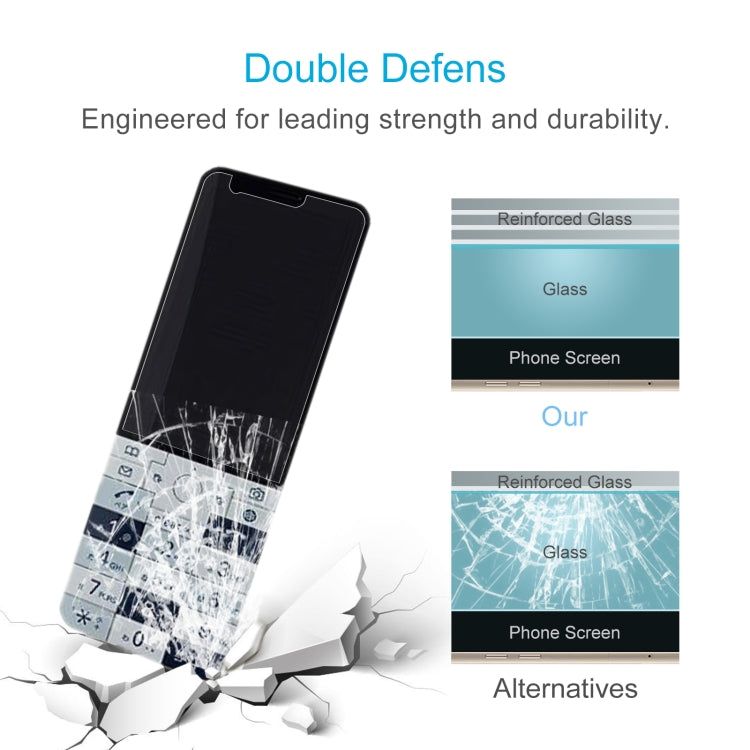 50 PCS 0.26mm 9H 2.5D Tempered Glass Film For Kyocera kddi au infobar xv
