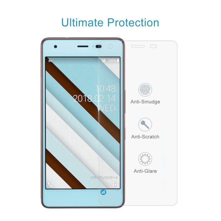 50 PCS 0.26mm 9H 2.5D Tempered Glass Film For Kyocera Qua phone QZKyv44