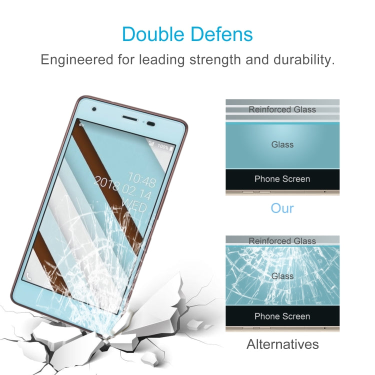 50 PCS 0.26mm 9H 2.5D Tempered Glass Film For Kyocera Qua phone QZKyv44