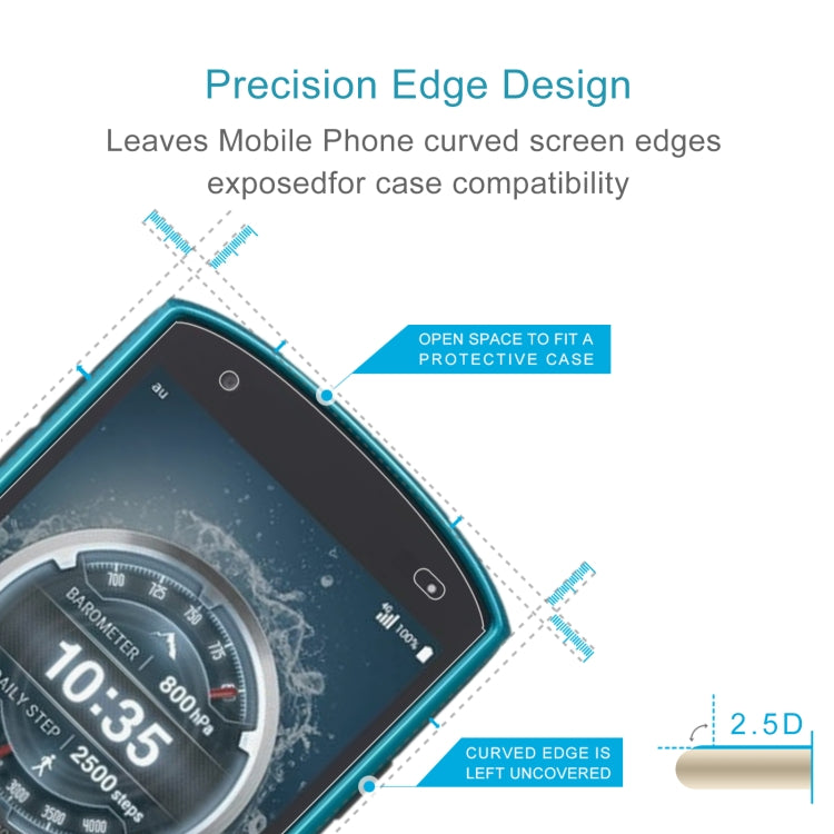 50 PCS 0.26mm 9H 2.5D Tempered Glass Film For Kyocera Torque G02 KYV35