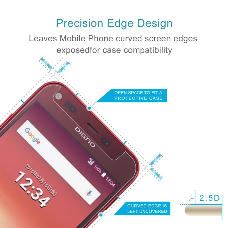 50 PCS 0.26mm 9H 2.5D Tempered Glass Film For Kyocera Digno F E 503KC
