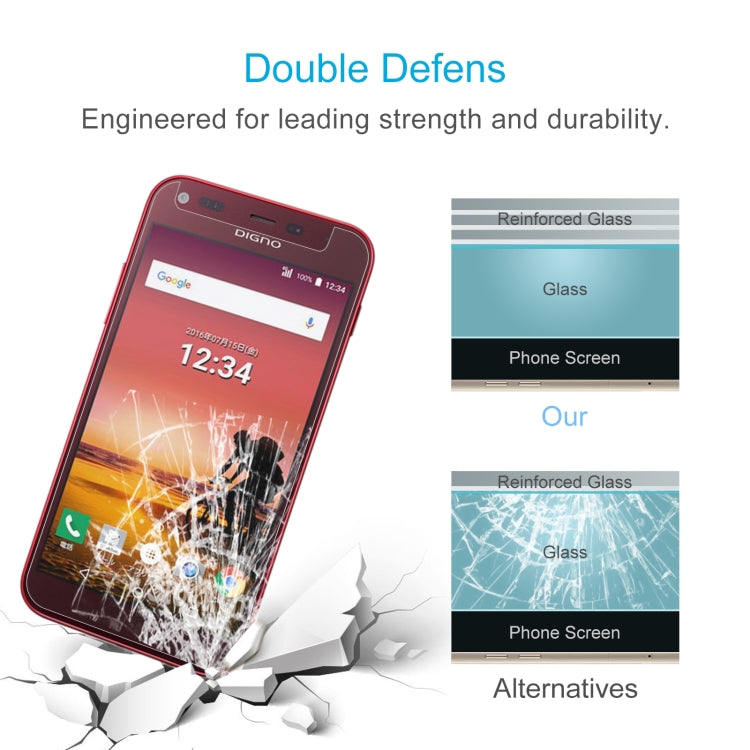50 PCS 0.26mm 9H 2.5D Tempered Glass Film For Kyocera Digno F E 503KC