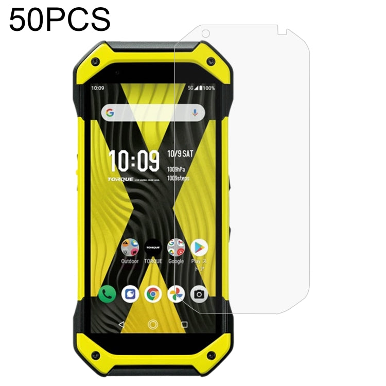 50 PCS 0.26mm 9H 2.5D Tempered Glass Film For Kyocera Torque G05