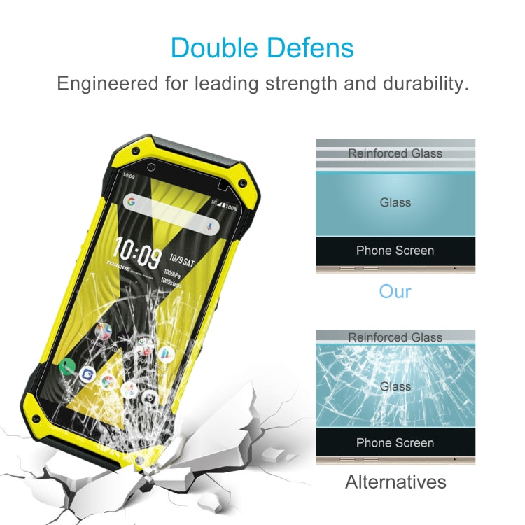 50 PCS 0.26mm 9H 2.5D Tempered Glass Film For Kyocera Torque G05