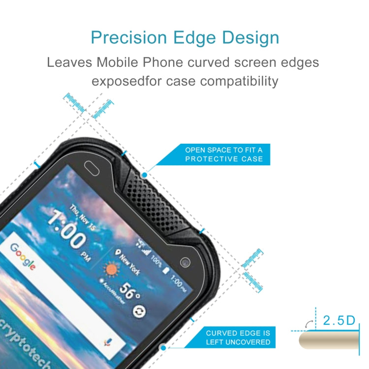 50 PCS 0.26mm 9H 2.5D Tempered Glass Film For Kyocera DuraForce Pro 2