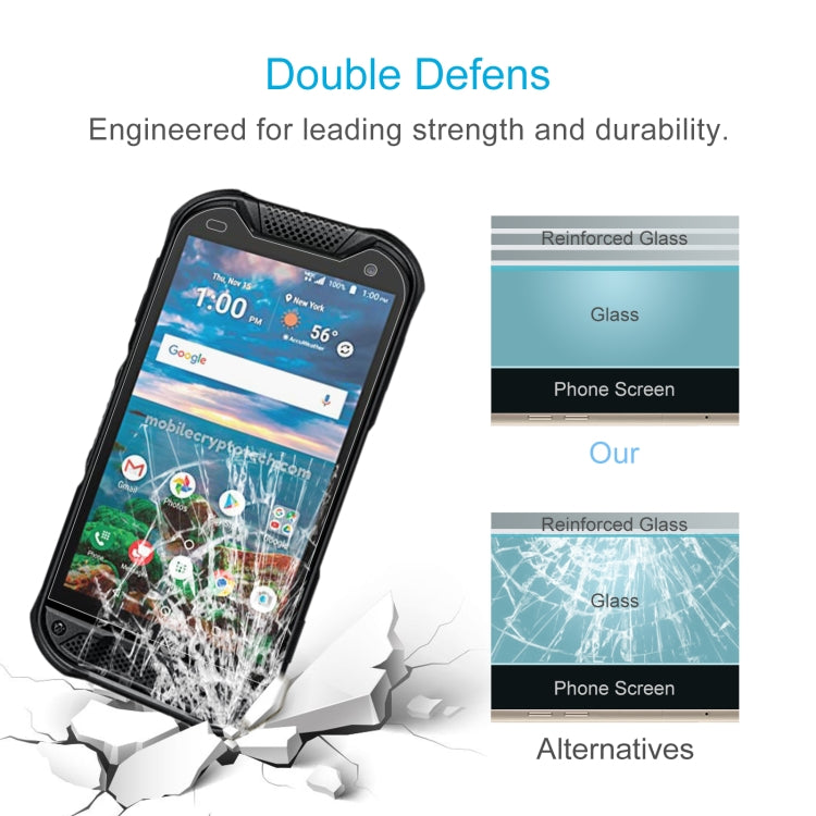 50 PCS 0.26mm 9H 2.5D Tempered Glass Film For Kyocera DuraForce Pro 2
