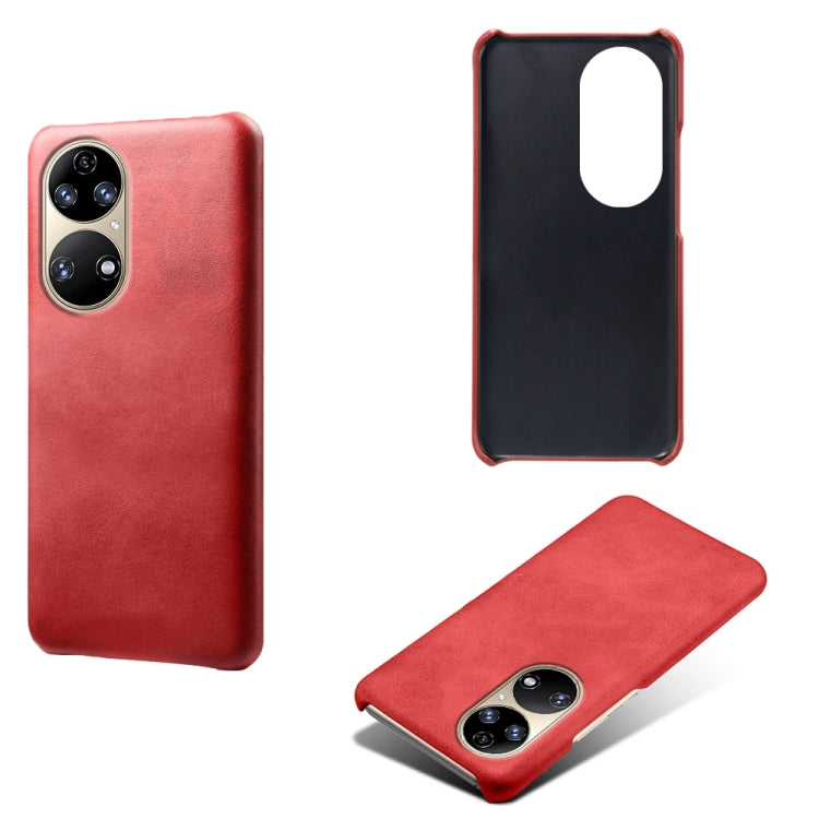 For Huawei P50 Calf Texture PC + PU Phone Case