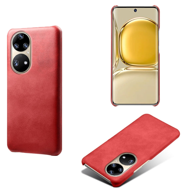 For Huawei P50 Pro Calf Texture PC + PU Phone Case