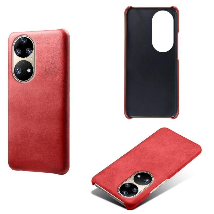 For Huawei P50 Pro Calf Texture PC + PU Phone Case