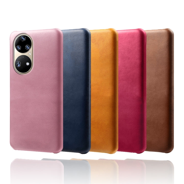 For Huawei P50 Pro Calf Texture PC + PU Phone Case