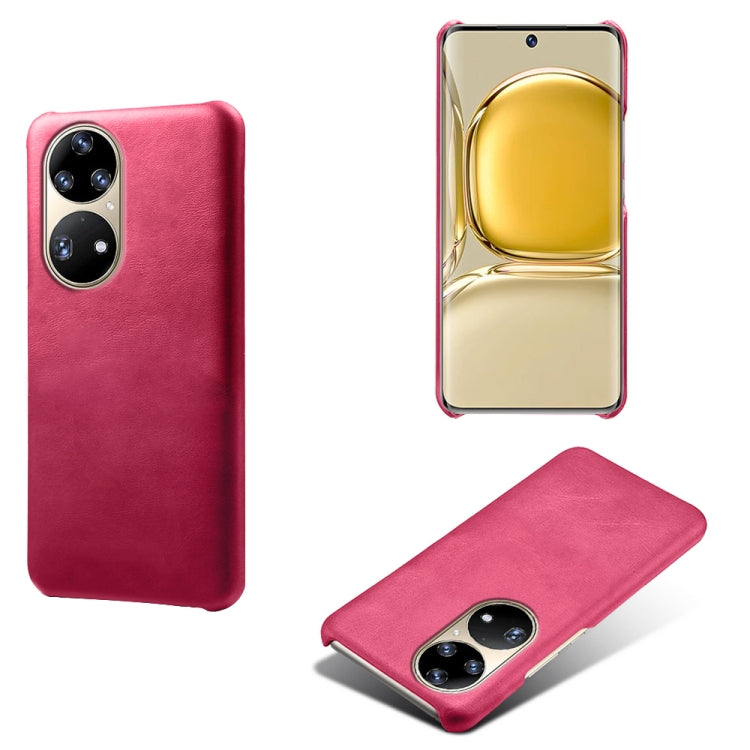 For Huawei P50 Pro Calf Texture PC + PU Phone Case