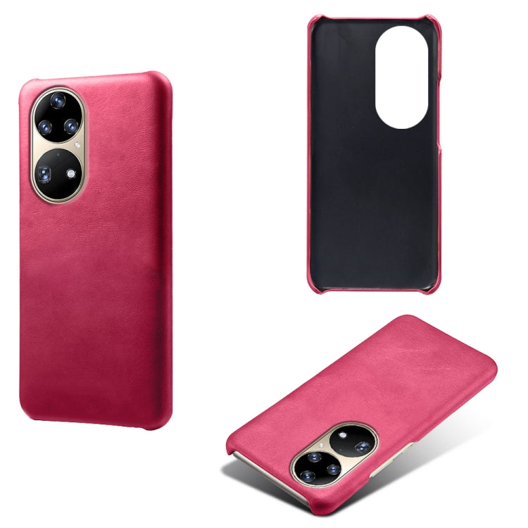 For Huawei P50 Pro Calf Texture PC + PU Phone Case