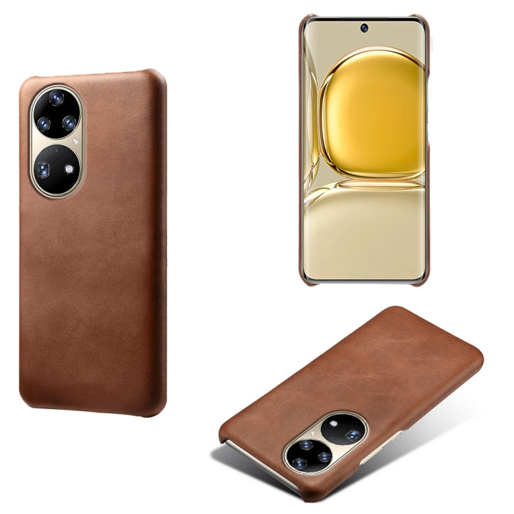 For Huawei P50 Pro Calf Texture PC + PU Phone Case