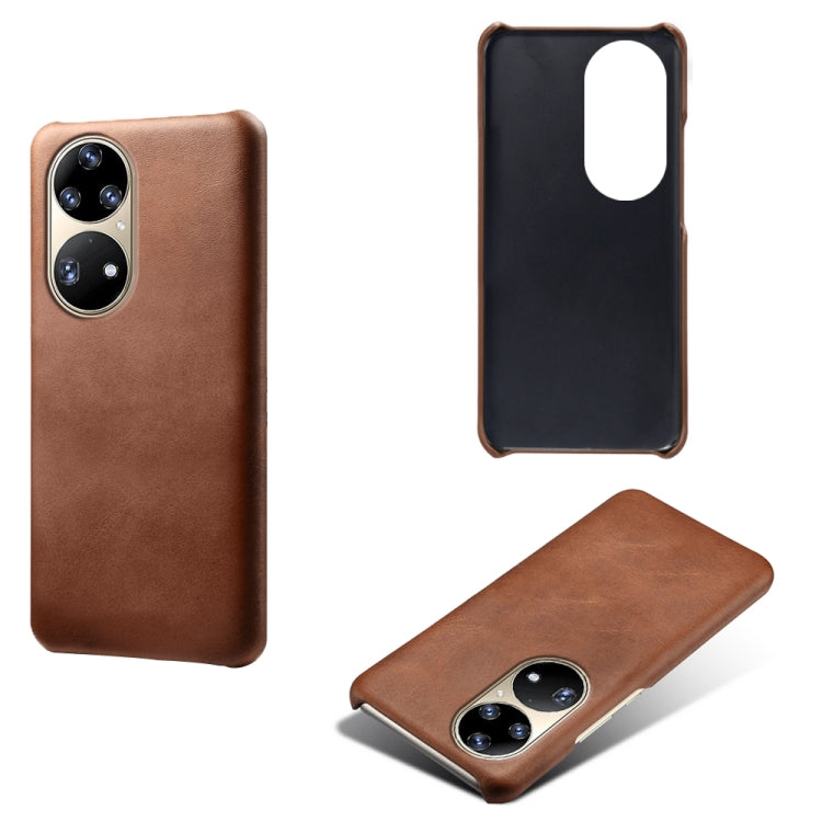 For Huawei P50 Pro Calf Texture PC + PU Phone Case