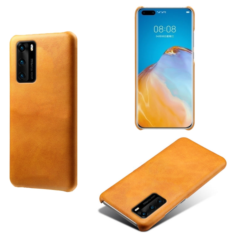 For Huawei P40 Calf Texture PC + PU Phone Case