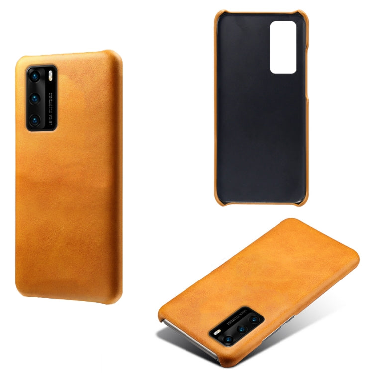 For Huawei P40 Calf Texture PC + PU Phone Case