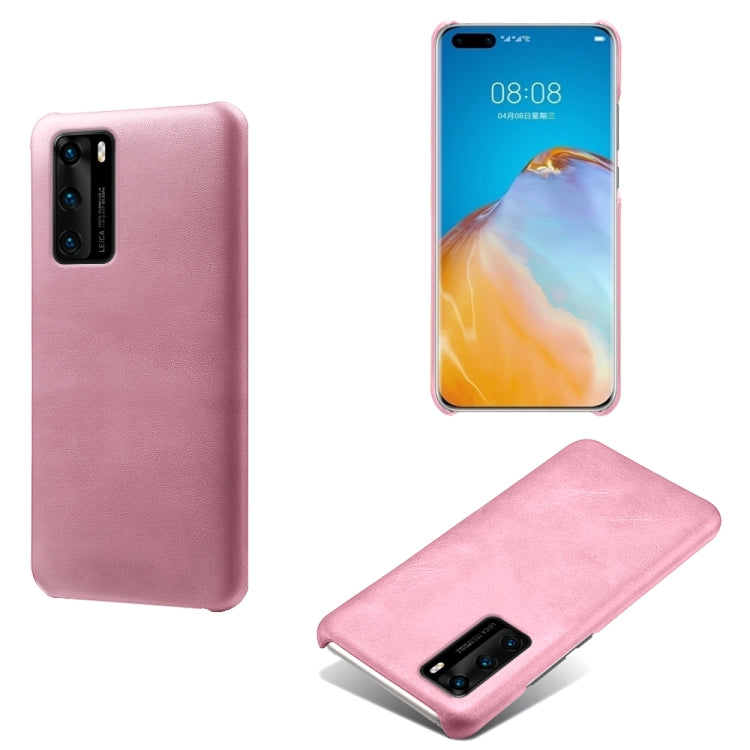 For Huawei P40 Calf Texture PC + PU Phone Case