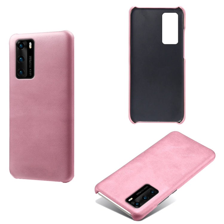 For Huawei P40 Calf Texture PC + PU Phone Case