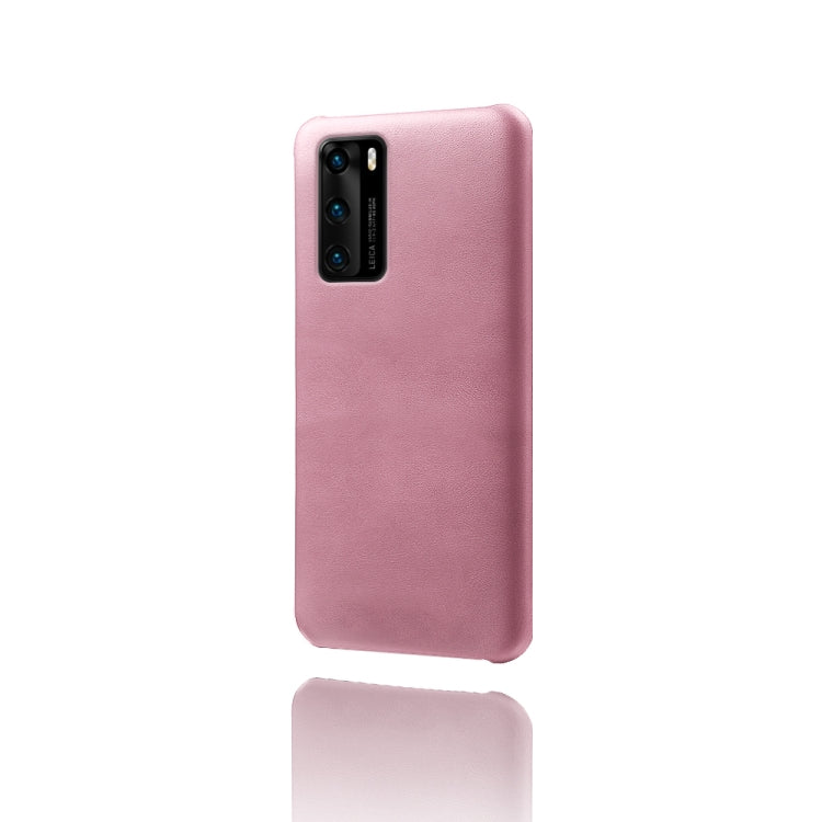 For Huawei P40 Calf Texture PC + PU Phone Case