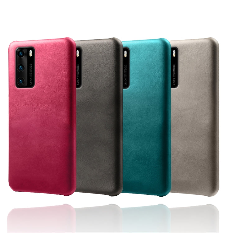 For Huawei P40 Calf Texture PC + PU Phone Case