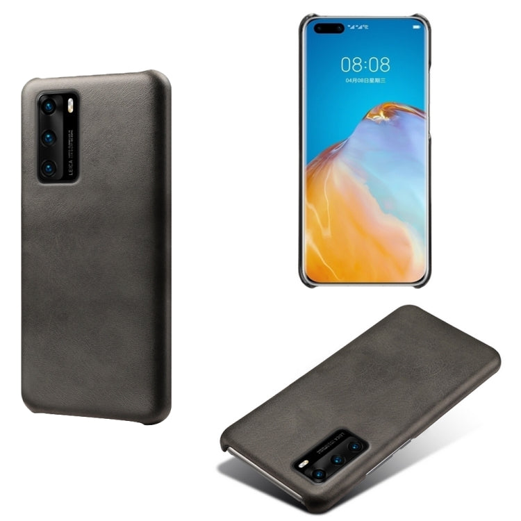 For Huawei P40 Calf Texture PC + PU Phone Case