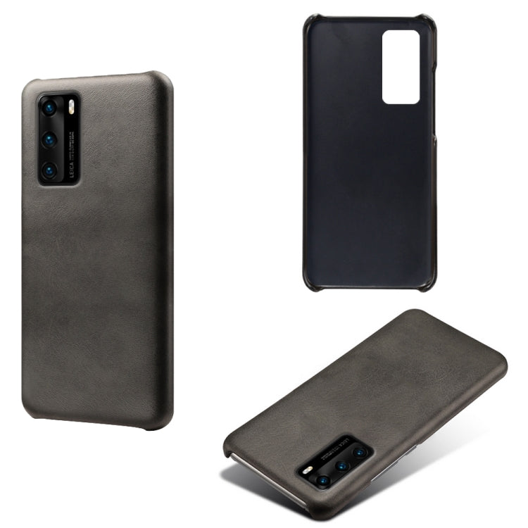 For Huawei P40 Calf Texture PC + PU Phone Case