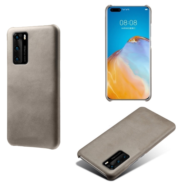 For Huawei P40 Calf Texture PC + PU Phone Case