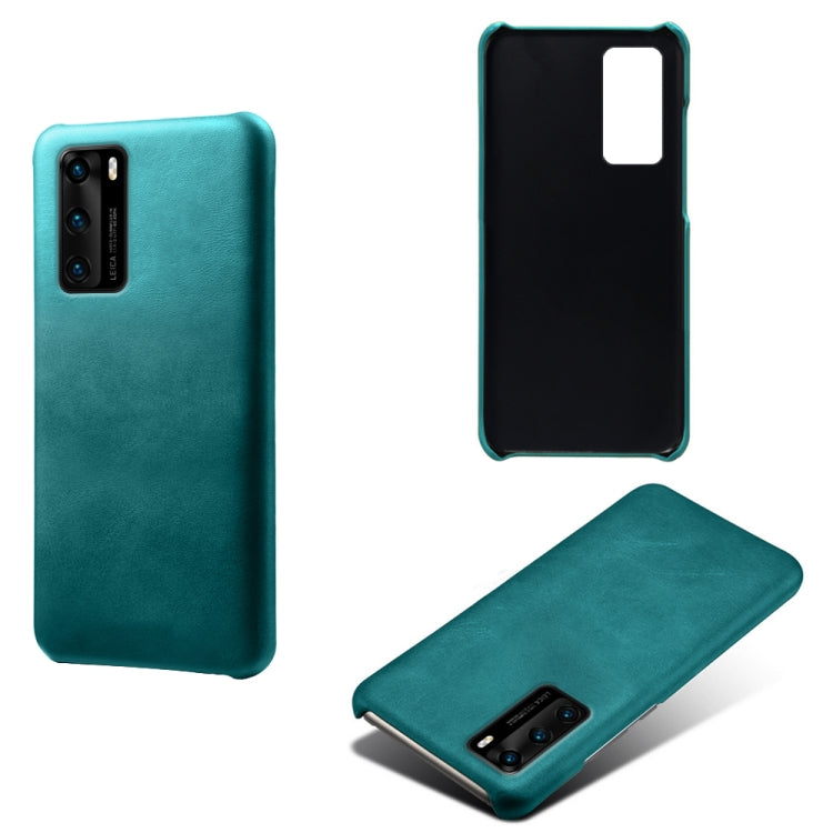 For Huawei P40 Calf Texture PC + PU Phone Case