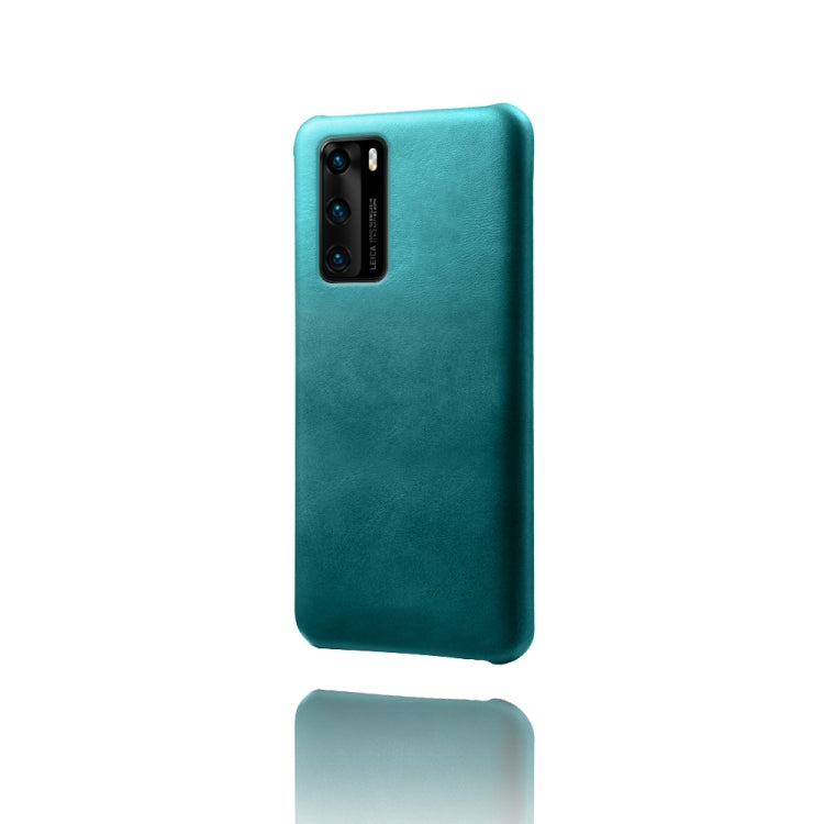 For Huawei P40 Calf Texture PC + PU Phone Case