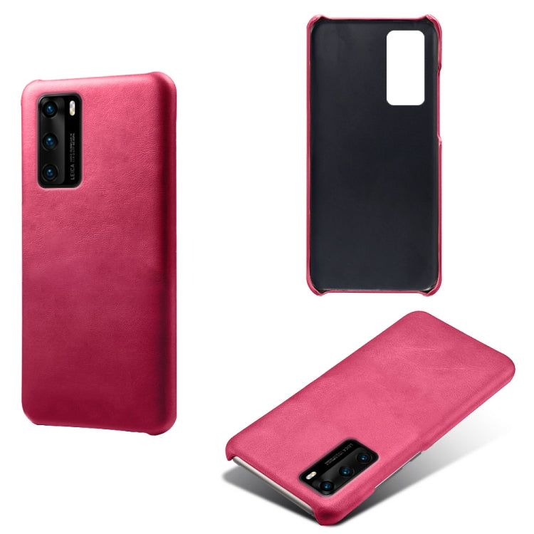 For Huawei P40 Calf Texture PC + PU Phone Case