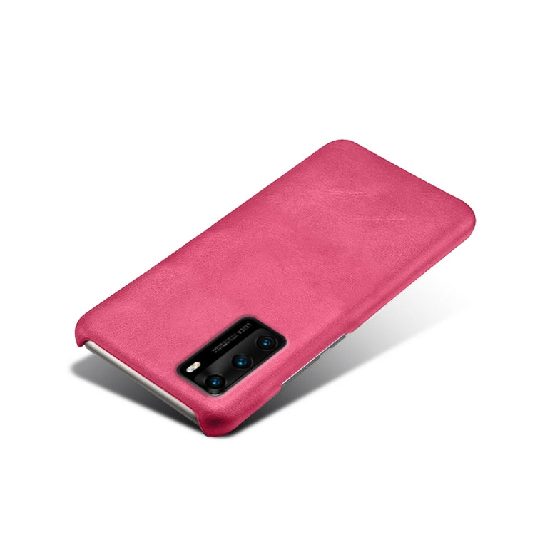 For Huawei P40 Calf Texture PC + PU Phone Case