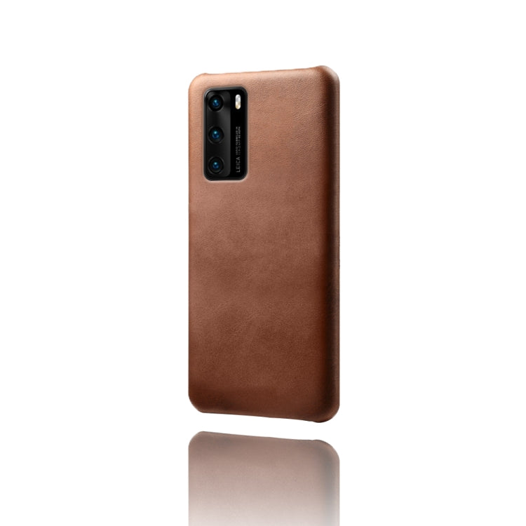 For Huawei P40 Calf Texture PC + PU Phone Case