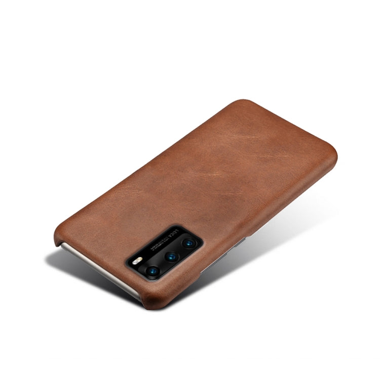 For Huawei P40 Calf Texture PC + PU Phone Case